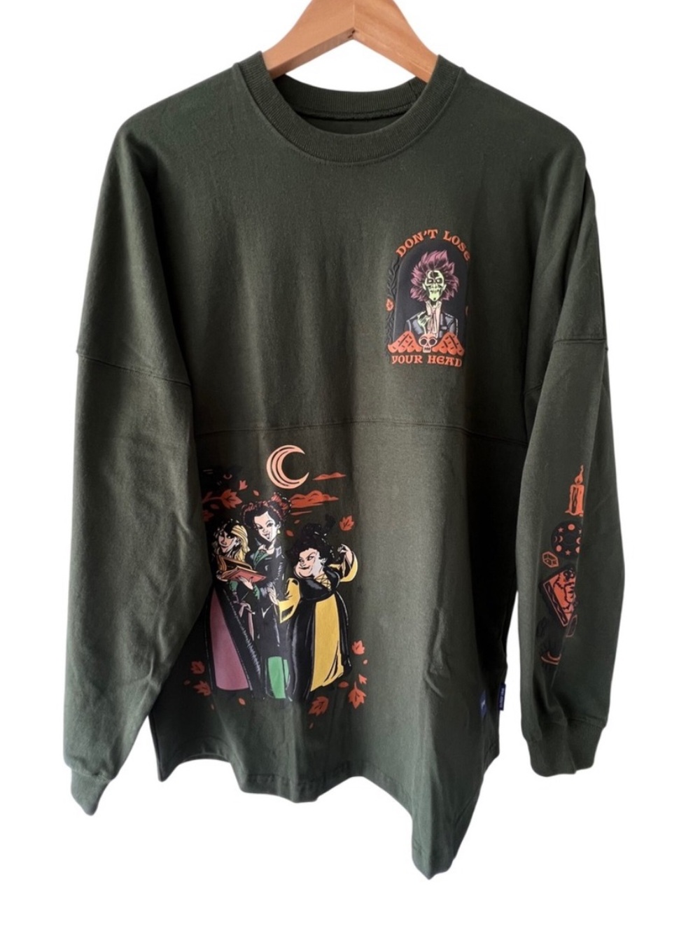 Disney Spirit Jersey Hocus Pocus Haunted Mansionโ Halloween Womens M Green